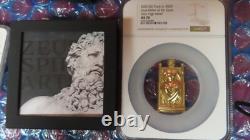 022 Cook Islands 3 ounce Silver Greek God Zeus NGC MS70
