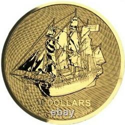 1/10 oz gold HMS Bounty Cook Islands 2020 1/10 once or 9999 BU 1/10oz gold