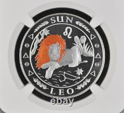 1 Dollar 2011 Cook Islands Zodiac Signs Libra Silver Proof Rare Ngc Pf69 Top