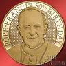 1 OZ POPE FRANCIS 80TH BIRTHDAY 65mm 24k Gold Coin 2016 COOK ISLANDS $250