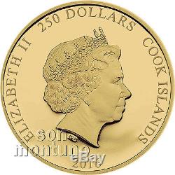 1 OZ POPE FRANCIS 80TH BIRTHDAY 65mm 24k Gold Coin 2016 COOK ISLANDS $250