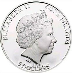 1 Oz Silver Coin 2013 Cook Islands $5 TINA MAZE Official World Ski Champion