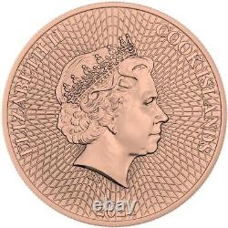 1 Oz Silver Coin 2021 Cook Islands $1 Sea Star Beach Pink Gold Star Crystals