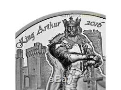 10 $ Dollar Legends of Camelot King Arthur Cook Islands 2 oz Silber PP 2016