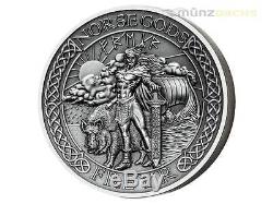10 $ Dollar Norse Gods Freyr Ultra High Relief Cook Islands 2 oz Silber 2016