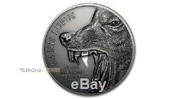 10 $ Dollar North American Predators Gray Wolf Cook Islands 2 oz Silber 2015