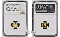 10 Dollars 2009 Cook Islands Twelve Wonders Of Ukraine Gold Proof Ngc69 Set Rare