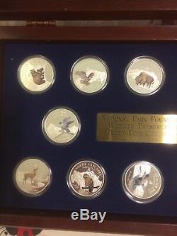 12pc 1996-98 Cook Islands US national park foundation wildlife Silver Coin Set