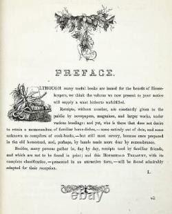 1870 Household Treasury Cookbook for Handwritten Recipes Rhode Island Bridal