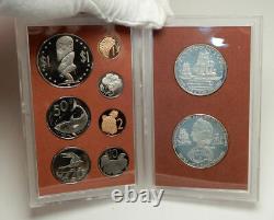 1973 COOK ISLANDS Captain James Cook 2 Silver of 9 Coin Antique Proof Set i76400