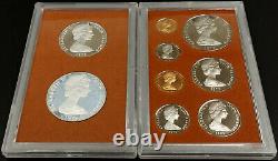 1973 Cook Islands 9 Coin Proof Set! 2 Sterling Silver Coins