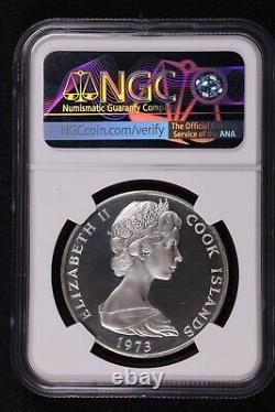 1973 Cook Islands Silver 2.5 Dollars James Cook Voyage Ngc Pf 68 Uc