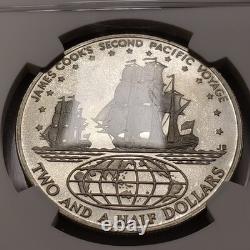 1974 $2.50 Cook Islands James Cook 2nd Voyage. 8134 ASW NGC PF 68 UC Q2734