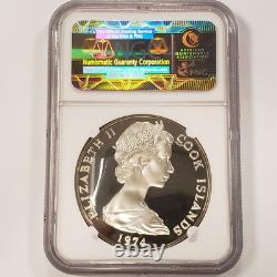 1974 $7.50 Cook Islands Hervey Islands 1.005 oz ASW NGC PF 69 UC Q2735