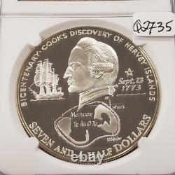 1974 $7.50 Cook Islands Hervey Islands 1.005 oz ASW NGC PF 69 UC Q2735
