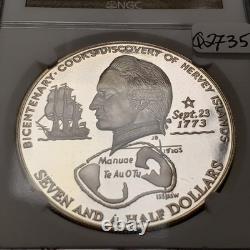 1974 $7.50 Cook Islands Hervey Islands 1.005 oz ASW NGC PF 69 UC Q2735