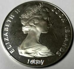 1974 COOK ISLANDS $50 DOLLAR CHURCHILL 3 Oz PROOF SILVER RARE BEAUTY