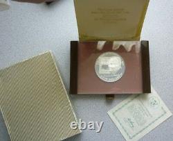 1974 COOK ISLANDS 50 DOLLARS CHURCHILL PROOF STERLING SILVER with COA 3 Oz