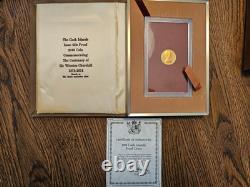 1974 Cook Islands $100 Gold Winston Churchill