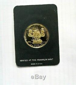 1975 Cook Islands $100 Dollars Gold Coin Second Voyage 1775 Proof