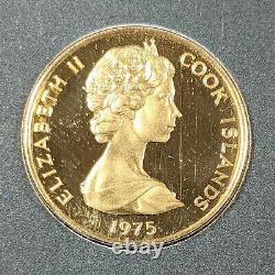 1975 Cook Islands $100 Gold Proof Coin In Box 119848B
