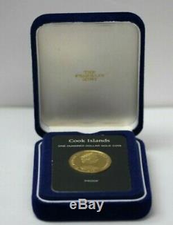 1975 Franklin Mint Cook Island $100 Gold Proof Coin #119848JR