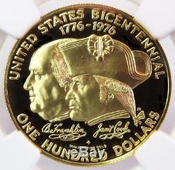 1976 Gold Cook Islands $100 U. S. Bicentennial Coin Ngc Proof 69 Ultra Cameo