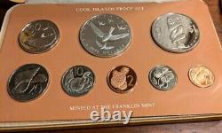 1977 Coinage Of Cook Islands. 500 Fine Silver FM, Certificates, Proof Set