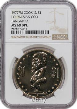 1977-fm Cook Island $1 Polynesian God Tangaroa Ngc Ms 68 Dpl High Grade