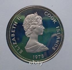 1978 Cook Islands $10 Silver Proof Coin FDC, 25th Anniversary Coronation #23/100