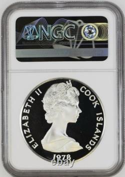 1978 Cook Islands Silver $5 Polynesian Warblers Birds Proof NGC PF 69