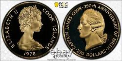 1978 FM Cook Islands $250 Gold Proof Coin PCGS PR68 DCAM JAMES COOK