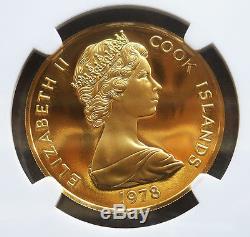 1978 Gold Cook Islands $250 James Cook Coin Ngc Proof 68 Uc Mintage 1,757