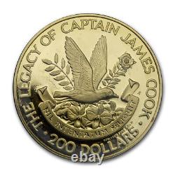 1979 Cook Islands Gold $200 Legacy of Captain Cook (Abrasions)