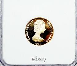 1981 Cook Islands Gold ROYAL WEDDING DIANA Royal Mint NGC PF 69 Low Mint