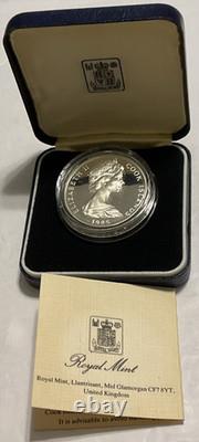 1985 Silver Proof Cook Islands $1 Dong Dollar 2nd P. I. C. & Mini Games OGP COA