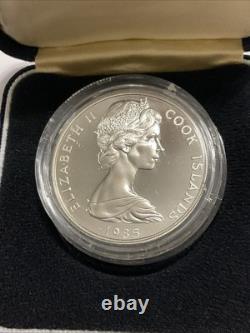 1985 Silver Proof Cook Islands $1 Dong Dollar 2nd P. I. C. & Mini Games OGP COA