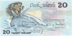 1987 Cook Islands 20 Dollars Banknote P# 5a Davis UNC # 34804