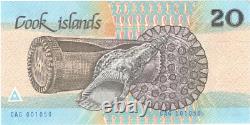 1987 Cook Islands 20 Dollars Banknote P# 5a Davis UNC # 34804