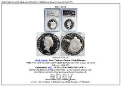 1988 COOK ISLANDS Elizabeth II RICHARD E. BYRD Proof Silver $50 Coin NGC i105778
