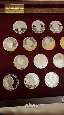 1988 Cook Islands The Coins Of Great Explorers Silver Coin Set & Key Rare