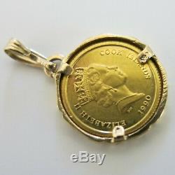1990 Cook Islands $100 Proof. 999 Gold Coin Endangered Wildlife Eagle 5013