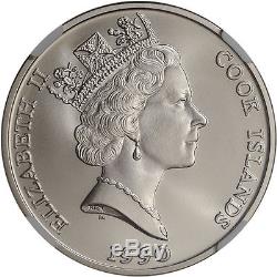 1990 Cook Islands Silver $50 Buffalo MS 70 NGC Coin POP=1 VERY RARE