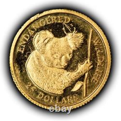 1991 $25 Cook Islands 1/20 oz Gold Koala Coin Endangered Wildlife SKU-G5956