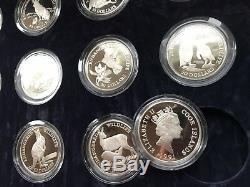 1991 Cooks Island Endangered Wildlife Animal Series Proof Coin Silver Set