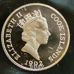 1992 Cook Islands gold coin $50 Panda Elizabeth II Gem Proof