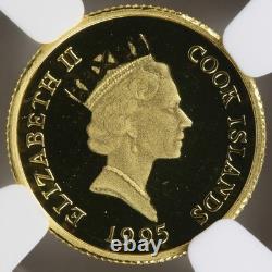 1995 Cook Islands Gold $20 Columbus Claims the New World NGC PF70UCAM 500 Years
