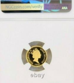 1995 Cook Islands Gold 20 Dollars First Man On The Moon Ngc Pf 70 Ultra Cameo