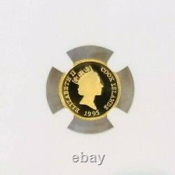 1995 Cook Islands Gold 20 Dollars First Man On The Moon Ngc Pf 70 Ultra Cameo