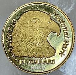 1996 $10 Gold Dcam, Cooks Islands Olympic National Park Commemorative Coin